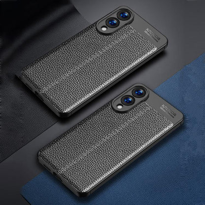 Litchi Texture Shockproof TPU Phone Case, For Samsung Galaxy S25 Edge 5G, For Samsung Galaxy S25 5G, For Samsung Galaxy S25+ 5G, For Samsung Galaxy S25 Ultra 5G, For Samsung Galaxy S24 FE 5G