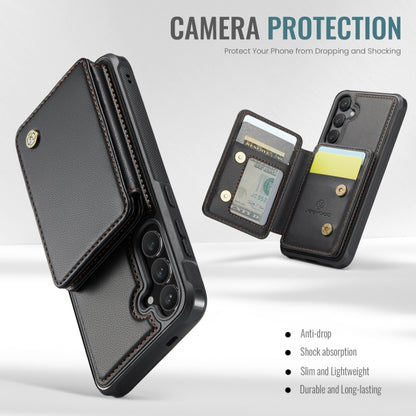 JEEHOOD J05 Business Magnetic Style RFID Leather Phone Case, For Samsung Galaxy S24+ 5G, For Samsung Galaxy S24 5G, For Samsung Galaxy S23 FE 5G, For Samsung Galaxy S23 Ultra 5G