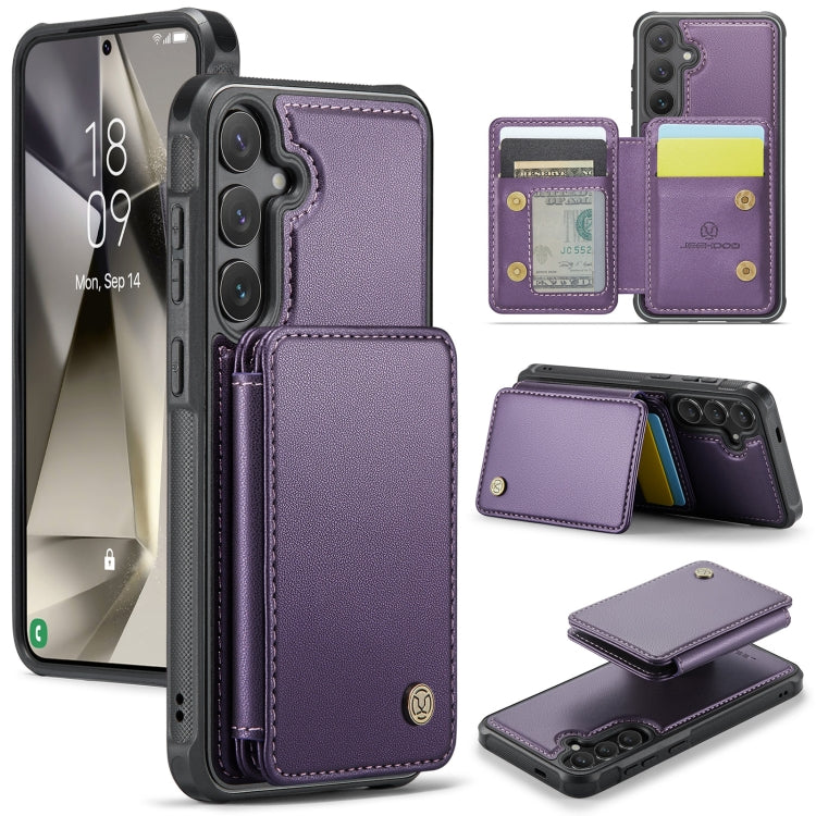 JEEHOOD J05 Business Magnetic Style RFID Leather Phone Case, For Samsung Galaxy S25 Ultra 5G, For Samsung Galaxy S24 FE 5G, For Samsung Galaxy S24+ 5G, For Samsung Galaxy S24 5G