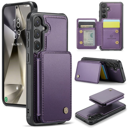 JEEHOOD J05 Business Magnetic Style RFID Leather Phone Case, For Samsung Galaxy S25 Ultra 5G, For Samsung Galaxy S24 FE 5G, For Samsung Galaxy S24+ 5G, For Samsung Galaxy S24 5G