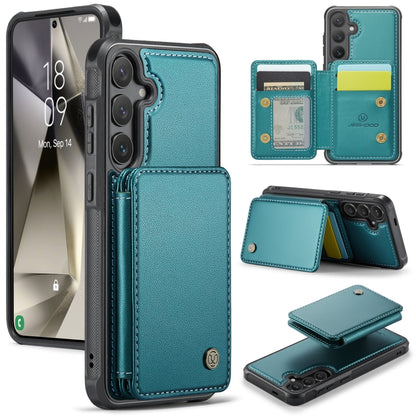JEEHOOD J05 Business Magnetic Style RFID Leather Phone Case, For Samsung Galaxy S25 Ultra 5G, For Samsung Galaxy S24 FE 5G, For Samsung Galaxy S24+ 5G, For Samsung Galaxy S24 5G