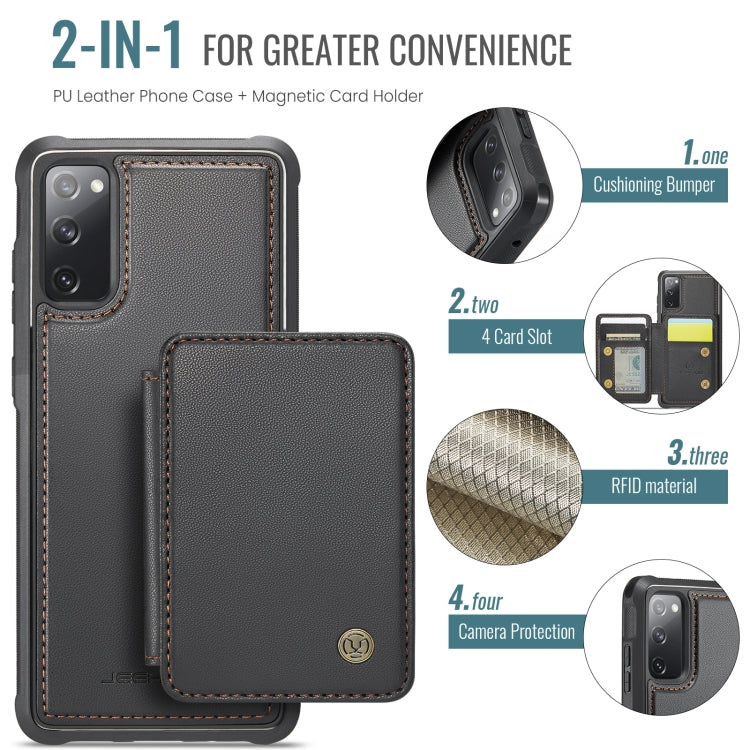 JEEHOOD J05 Business Magnetic Style RFID Leather Phone Case, For Samsung Galaxy S20 FE, For Samsung Galaxy S22 Ultra 5G