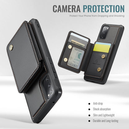 JEEHOOD J05 Business Magnetic Style RFID Leather Phone Case, For Samsung Galaxy S20 FE, For Samsung Galaxy S22 Ultra 5G