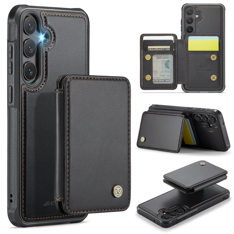JEEHOOD J05 Business Magnetic Style RFID Leather Phone Case, For Samsung Galaxy S24 FE 5G, For Samsung Galaxy S24+ 5G, For Samsung Galaxy S24 5G, For Samsung Galaxy S23 FE 5G