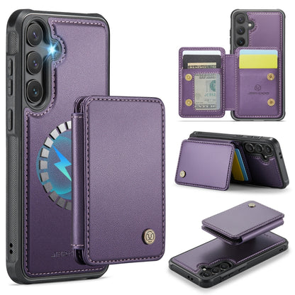 JEEHOOD J05 Business Magnetic Style RFID Leather Phone Case, For Samsung Galaxy S25 Ultra 5G, For Samsung Galaxy S24 FE 5G, For Samsung Galaxy S24+ 5G, For Samsung Galaxy S24 5G