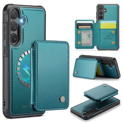 JEEHOOD J05 Business Magnetic Style RFID Leather Phone Case, For Samsung Galaxy S25 Ultra 5G, For Samsung Galaxy S24 FE 5G, For Samsung Galaxy S24+ 5G, For Samsung Galaxy S24 5G