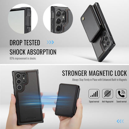 JEEHOOD J05 Business Magnetic Style RFID Leather Phone Case, For Samsung Galaxy S25 Ultra 5G, For Samsung Galaxy S24 FE 5G, For Samsung Galaxy S24+ 5G, For Samsung Galaxy S24 5G