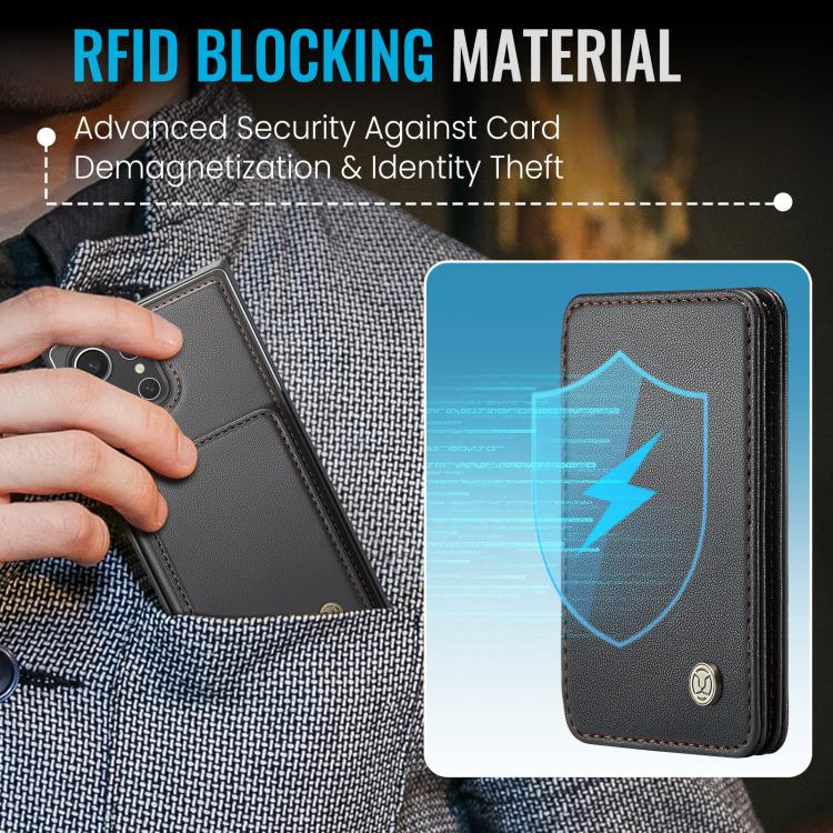 JEEHOOD J05 Business Magnetic Style RFID Leather Phone Case, For Samsung Galaxy S25 Ultra 5G, For Samsung Galaxy S24 FE 5G, For Samsung Galaxy S24+ 5G, For Samsung Galaxy S24 5G