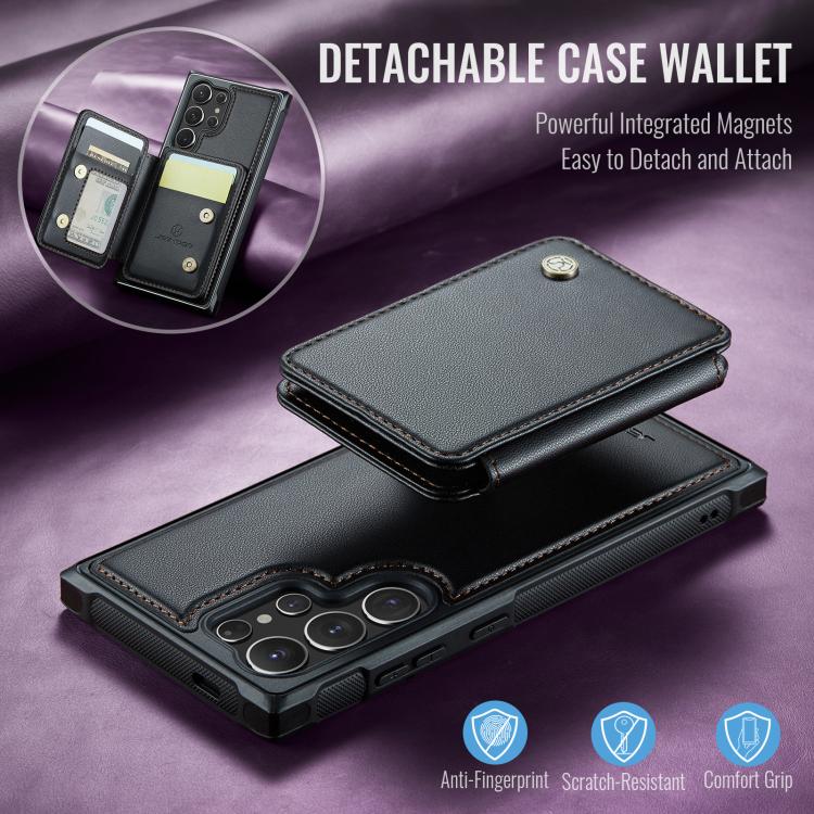 JEEHOOD J05 Business Magnetic Style RFID Leather Phone Case, For Samsung Galaxy S25 Ultra 5G, For Samsung Galaxy S24 FE 5G, For Samsung Galaxy S24+ 5G, For Samsung Galaxy S24 5G