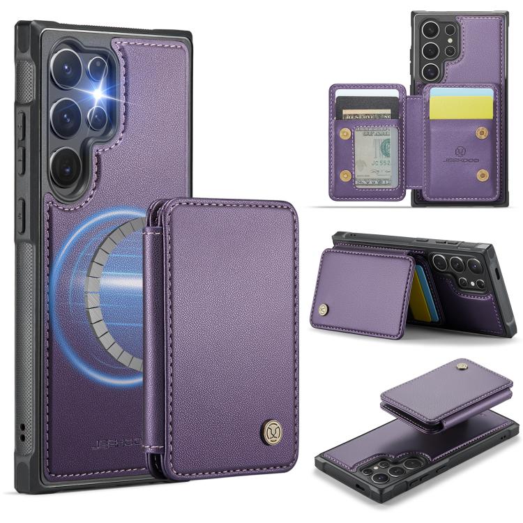 JEEHOOD J05 Business Magnetic Style RFID Leather Phone Case, For Samsung Galaxy S25 Ultra 5G, For Samsung Galaxy S24 FE 5G, For Samsung Galaxy S24+ 5G, For Samsung Galaxy S24 5G