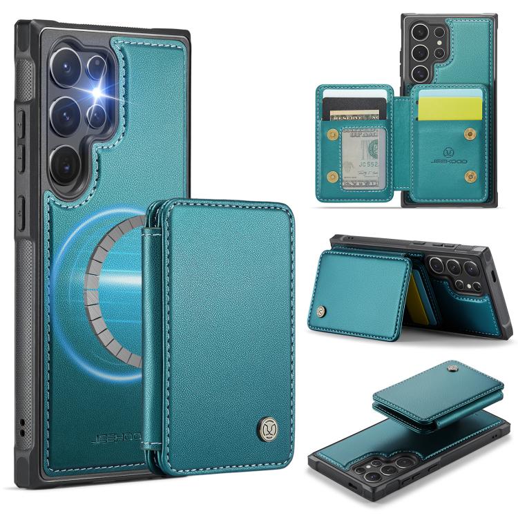 JEEHOOD J05 Business Magnetic Style RFID Leather Phone Case, For Samsung Galaxy S25 Ultra 5G, For Samsung Galaxy S24 FE 5G, For Samsung Galaxy S24+ 5G, For Samsung Galaxy S24 5G