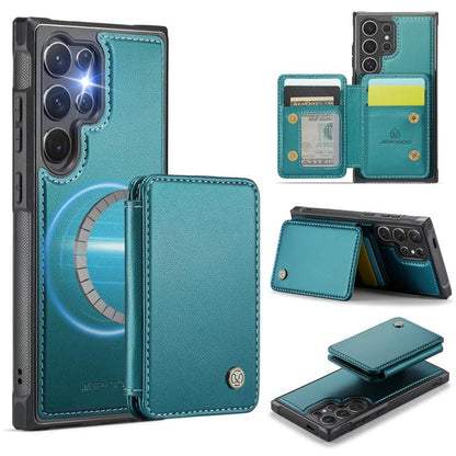 JEEHOOD J05 Business Magnetic Style RFID Leather Phone Case, For Samsung Galaxy S25 Ultra 5G, For Samsung Galaxy S24 FE 5G, For Samsung Galaxy S24+ 5G, For Samsung Galaxy S24 5G