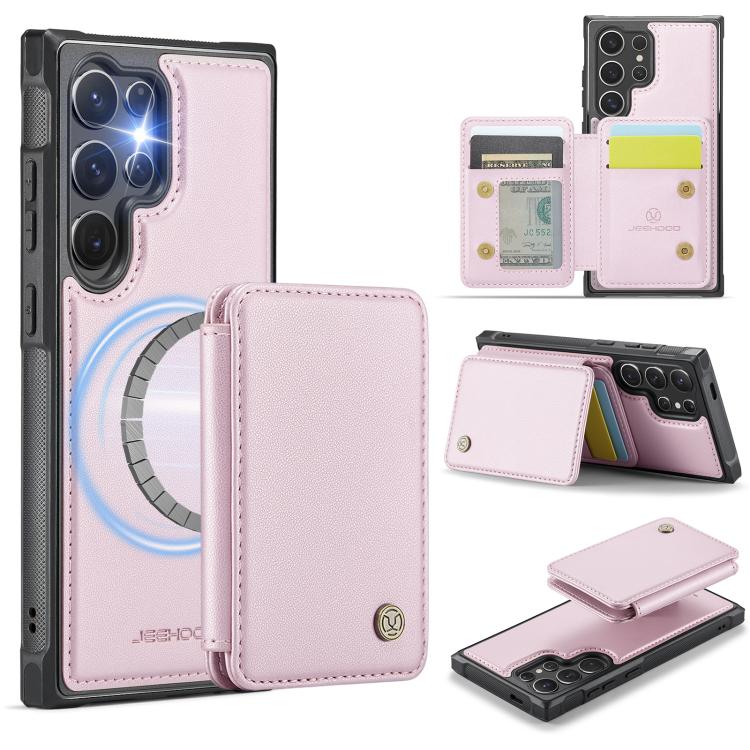 JEEHOOD J05 Business Magnetic Style RFID Leather Phone Case, For Samsung Galaxy S25 Ultra 5G, For Samsung Galaxy S24 FE 5G, For Samsung Galaxy S24+ 5G, For Samsung Galaxy S24 5G