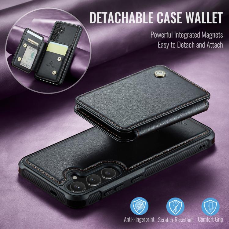 JEEHOOD J05 Business Magnetic Style RFID Leather Phone Case, For Galaxy S25 FE 5G, For Samsung Galaxy S25 Edge 5G, For Samsung Galaxy S25 5G, For Samsung Galaxy S25+ 5G