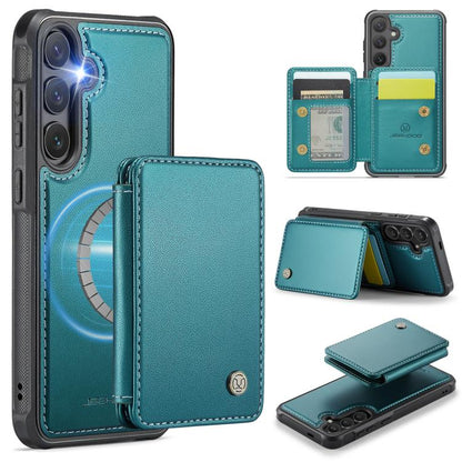 JEEHOOD J05 Business Magnetic Style RFID Leather Phone Case, For Galaxy S25 FE 5G, For Samsung Galaxy S25 Edge 5G, For Samsung Galaxy S25 5G, For Samsung Galaxy S25+ 5G