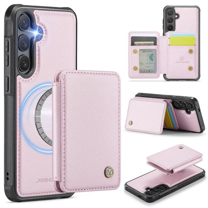 JEEHOOD J05 Business Magnetic Style RFID Leather Phone Case, For Galaxy S25 FE 5G, For Samsung Galaxy S25 Edge 5G, For Samsung Galaxy S25 5G, For Samsung Galaxy S25+ 5G