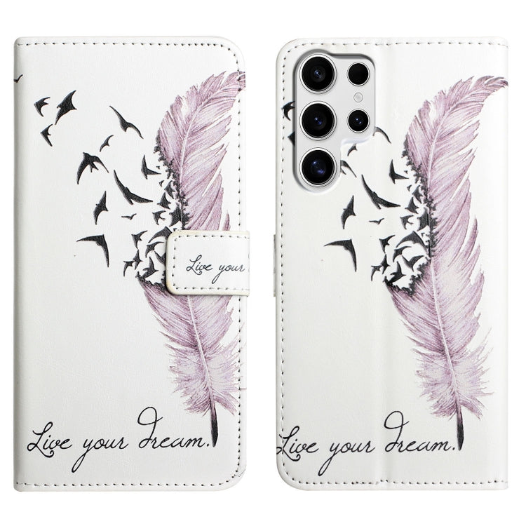 Oil Embossed 3D Drawing Leather Phone Case, For Samsung Galaxy S25+ 5G, For Samsung Galaxy S25 Ultra 5G