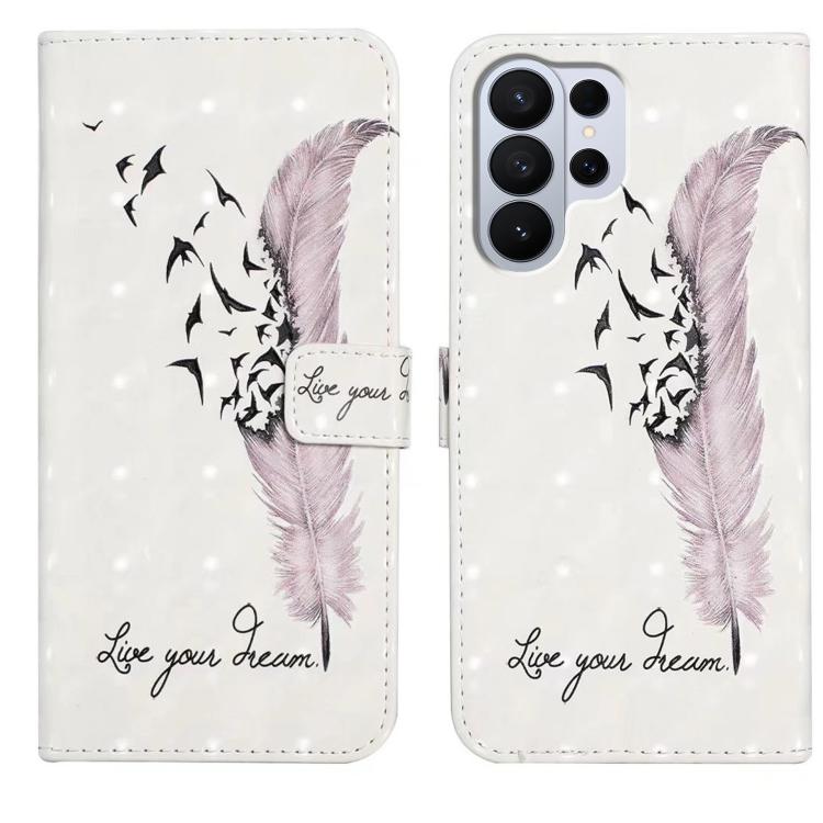 Oil Embossed 3D Drawing Leather Phone Case, For Samsung Galaxy S26 Edge 5G, For Samsung Galaxy S26 Ultra 5G