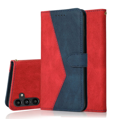 Dual-color Stitching Leather Phone Case, For Samsung Galaxy S25 5G, For Samsung Galaxy S25+ 5G, For Samsung Galaxy S25 Ultra 5G, For Samsung Galaxy S24 FE 5G