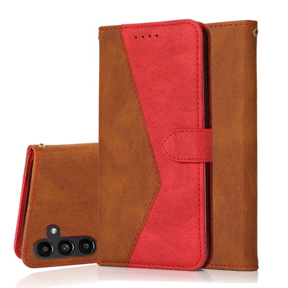 Dual-color Stitching Leather Phone Case, For Samsung Galaxy S25 5G, For Samsung Galaxy S25+ 5G, For Samsung Galaxy S25 Ultra 5G, For Samsung Galaxy S24 FE 5G