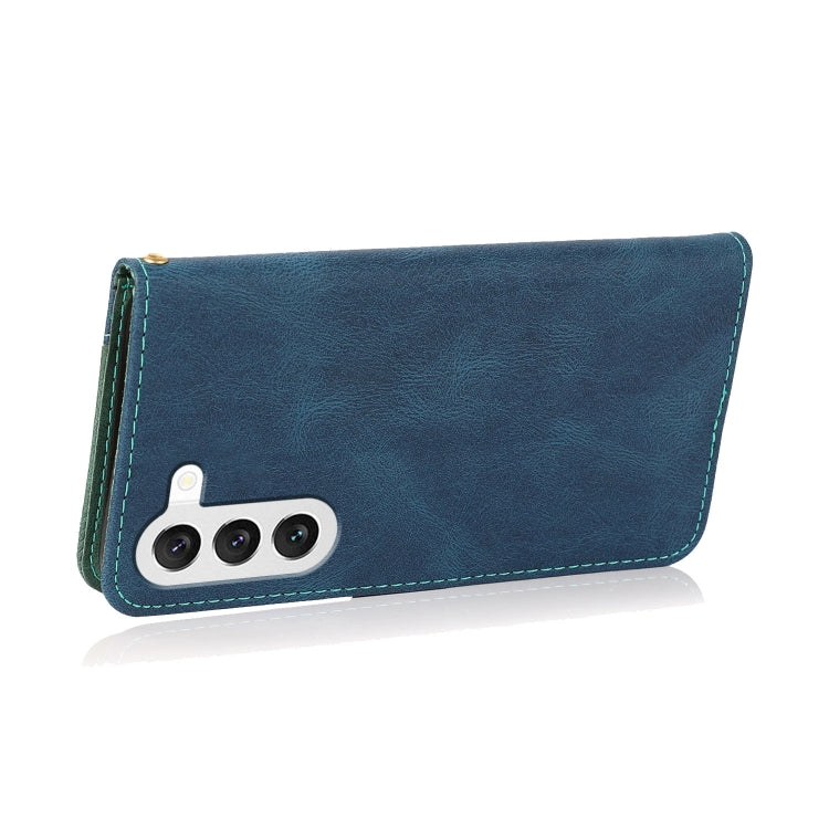Dual-color Stitching Leather Phone Case, For Samsung Galaxy S25 5G, For Samsung Galaxy S25+ 5G, For Samsung Galaxy S25 Ultra 5G, For Samsung Galaxy S24 FE 5G