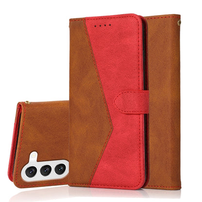 Dual-color Stitching Leather Phone Case, For Samsung Galaxy S25 5G, For Samsung Galaxy S25+ 5G, For Samsung Galaxy S25 Ultra 5G, For Samsung Galaxy S24 FE 5G