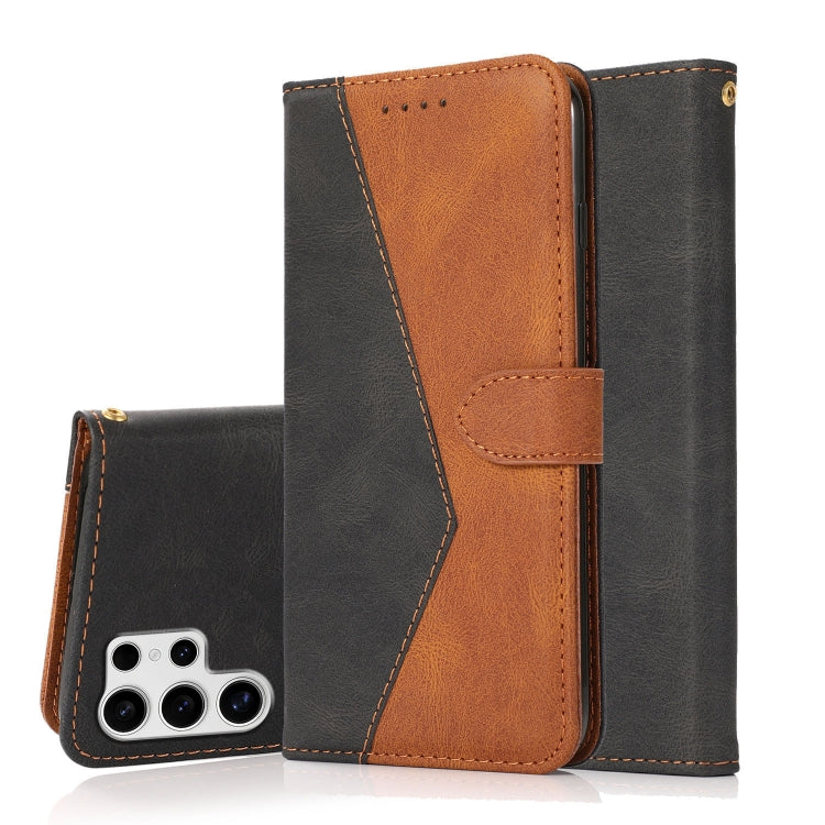 Dual-color Stitching Leather Phone Case, For Samsung Galaxy S25 5G, For Samsung Galaxy S25+ 5G, For Samsung Galaxy S25 Ultra 5G, For Samsung Galaxy S24 FE 5G
