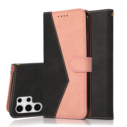 Dual-color Stitching Leather Phone Case, For Samsung Galaxy S25 5G, For Samsung Galaxy S25+ 5G, For Samsung Galaxy S25 Ultra 5G, For Samsung Galaxy S24 FE 5G