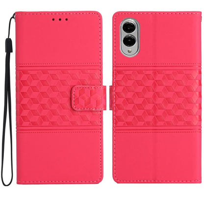 Diamond Embossed Skin Feel Leather Phone Case, For Samsung Galaxy S26 Edge 5G, For Samsung Galaxy S26 Ultra 5G, For Samsung Galaxy S26 5G, For Samsung Galaxy S25 Edge 5G