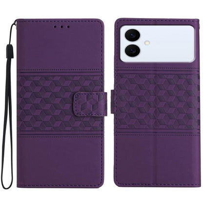 Diamond Embossed Skin Feel Leather Phone Case, For Samsung Galaxy S26 Edge 5G, For Samsung Galaxy S26 Ultra 5G, For Samsung Galaxy S26 5G, For Samsung Galaxy S25 Edge 5G