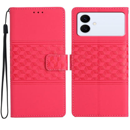 Diamond Embossed Skin Feel Leather Phone Case, For Samsung Galaxy S26 Edge 5G, For Samsung Galaxy S26 Ultra 5G, For Samsung Galaxy S26 5G, For Samsung Galaxy S25 Edge 5G
