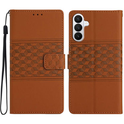 Diamond Embossed Skin Feel Leather Phone Case, For Samsung Galaxy S26 Edge 5G, For Samsung Galaxy S26 Ultra 5G, For Samsung Galaxy S26 5G, For Samsung Galaxy S25 Edge 5G