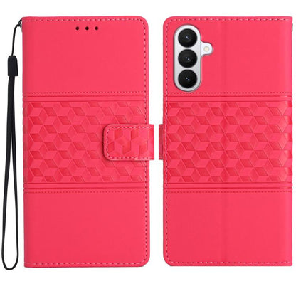 Diamond Embossed Skin Feel Leather Phone Case, For Samsung Galaxy S26 Edge 5G, For Samsung Galaxy S26 Ultra 5G, For Samsung Galaxy S26 5G, For Samsung Galaxy S25 Edge 5G