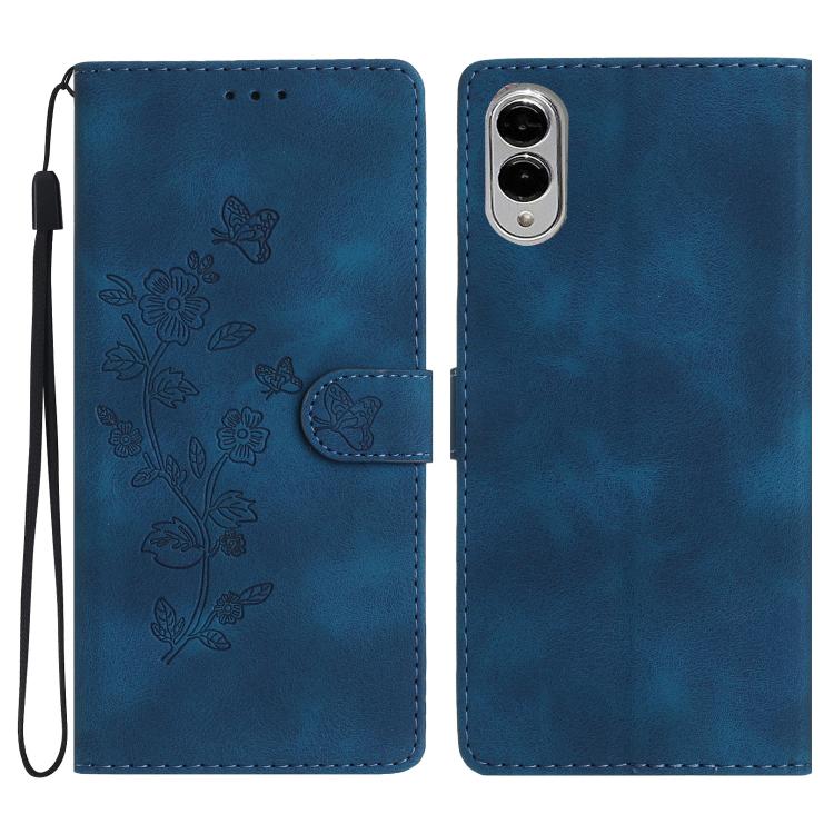 Flower Butterfly Embossing Pattern Leather Phone Case, For Samsung Galaxy S26 Edge 5G, For Samsung Galaxy S26 Ultra 5G, For Samsung Galaxy S26 5G, For Samsung Galaxy S25 Edge 5G