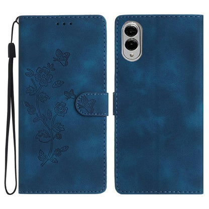 Flower Butterfly Embossing Pattern Leather Phone Case, For Samsung Galaxy S26 Edge 5G, For Samsung Galaxy S26 Ultra 5G, For Samsung Galaxy S26 5G, For Samsung Galaxy S25 Edge 5G