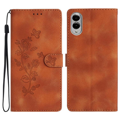 Flower Butterfly Embossing Pattern Leather Phone Case, For Samsung Galaxy S26 Edge 5G, For Samsung Galaxy S26 Ultra 5G, For Samsung Galaxy S26 5G, For Samsung Galaxy S25 Edge 5G