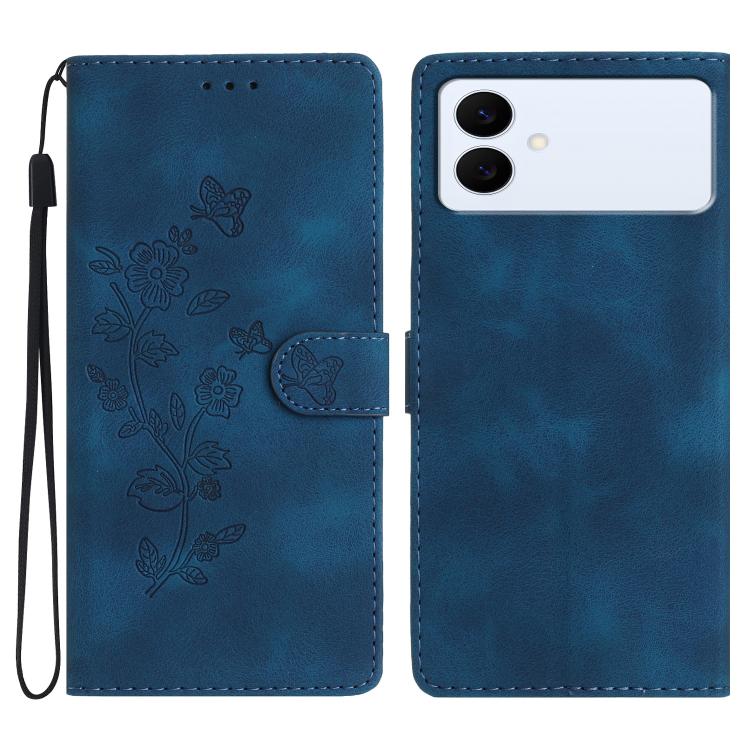 Flower Butterfly Embossing Pattern Leather Phone Case, For Samsung Galaxy S26 Edge 5G, For Samsung Galaxy S26 Ultra 5G, For Samsung Galaxy S26 5G, For Samsung Galaxy S25 Edge 5G
