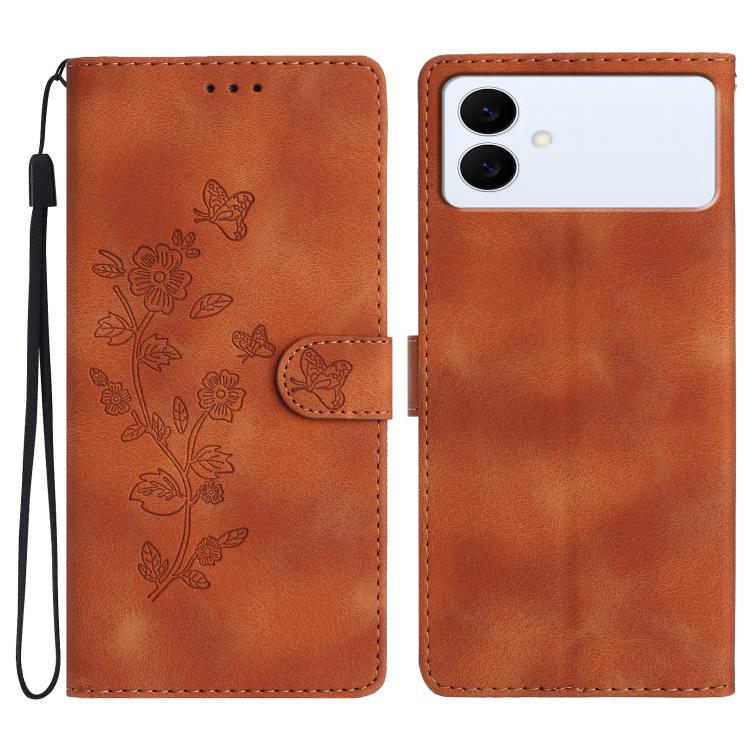 Flower Butterfly Embossing Pattern Leather Phone Case, For Samsung Galaxy S26 Edge 5G, For Samsung Galaxy S26 Ultra 5G, For Samsung Galaxy S26 5G, For Samsung Galaxy S25 Edge 5G