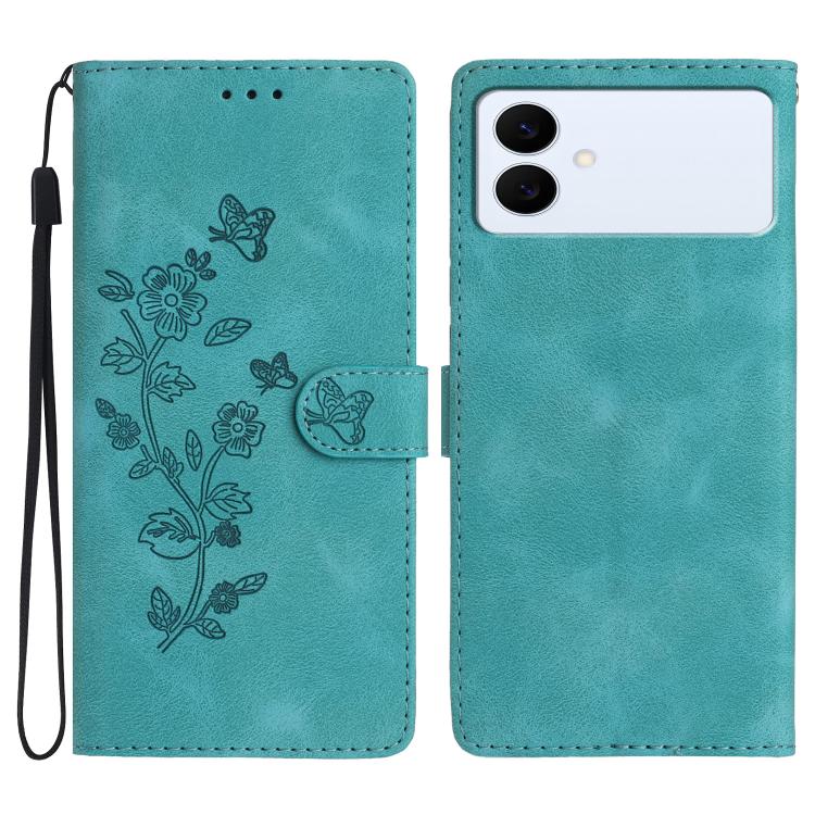 Flower Butterfly Embossing Pattern Leather Phone Case, For Samsung Galaxy S26 Edge 5G, For Samsung Galaxy S26 Ultra 5G, For Samsung Galaxy S26 5G, For Samsung Galaxy S25 Edge 5G