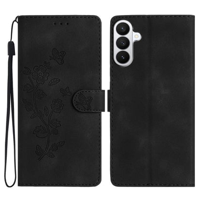 Flower Butterfly Embossing Pattern Leather Phone Case, For Samsung Galaxy S26 Edge 5G, For Samsung Galaxy S26 Ultra 5G, For Samsung Galaxy S26 5G, For Samsung Galaxy S25 Edge 5G