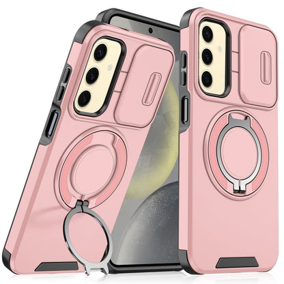 Sliding Camshield Ring Holder Phone Case, For Samsung Galaxy S24 FE 5G, For Samsung Galaxy S24 Ultra 5G, For Samsung Galaxy S24+ 5G, For Samsung Galaxy S24 5G
