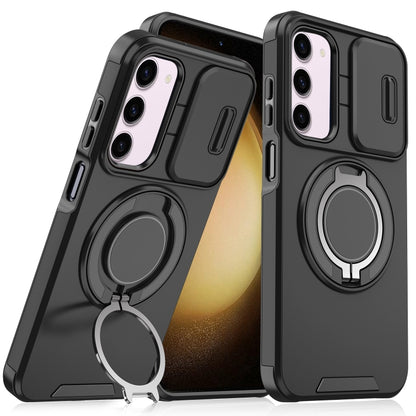 Sliding Camshield Ring Holder Phone Case, For Samsung Galaxy S23 FE 5G, For Samsung Galaxy S23 Ultra 5G, For Samsung Galaxy S23+ 5G, For Samsung Galaxy S23 5G