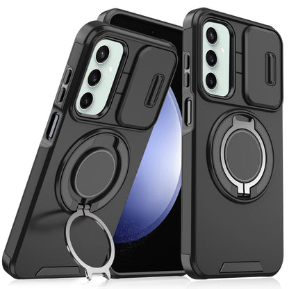 Sliding Camshield Ring Holder Phone Case, For Samsung Galaxy S23 FE 5G, For Samsung Galaxy S23 Ultra 5G, For Samsung Galaxy S23+ 5G, For Samsung Galaxy S23 5G