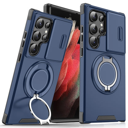 Sliding Camshield Ring Holder Phone Case, For Samsung Galaxy S21 Ultra 5G