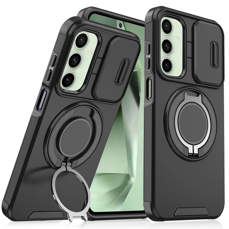 Sliding Camshield Ring Holder Phone Case, For Samsung Galaxy S24 FE 5G, For Samsung Galaxy S24 Ultra 5G, For Samsung Galaxy S24+ 5G, For Samsung Galaxy S24 5G