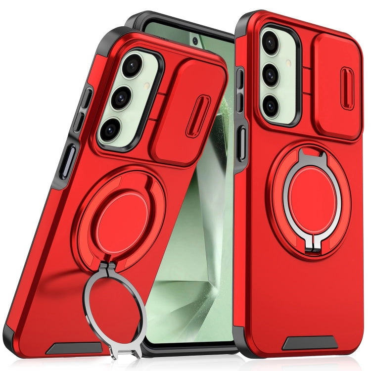 Sliding Camshield Ring Holder Phone Case, For Samsung Galaxy S24 FE 5G, For Samsung Galaxy S24 Ultra 5G, For Samsung Galaxy S24+ 5G, For Samsung Galaxy S24 5G