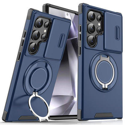 Sliding Camshield Ring Holder Phone Case, For Samsung Galaxy S25 Edge 5G, For Samsung Galaxy S25 5G, For Samsung Galaxy S25+ 5G, For Samsung Galaxy S25 Ultra 5G