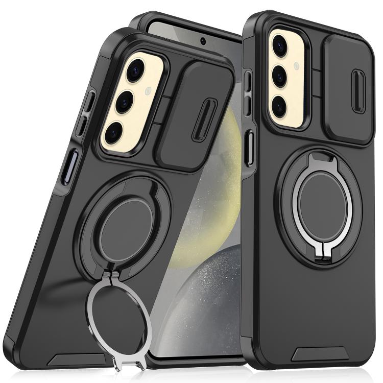Sliding Camshield Ring Holder Phone Case, For Samsung Galaxy S25 Edge 5G, For Samsung Galaxy S25 5G, For Samsung Galaxy S25+ 5G, For Samsung Galaxy S25 Ultra 5G