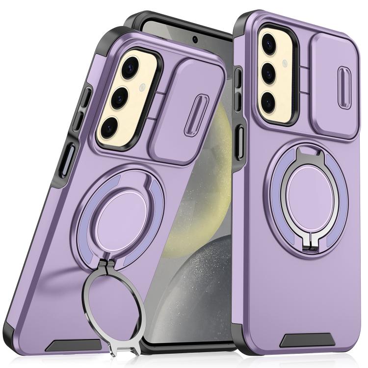 Sliding Camshield Ring Holder Phone Case, For Samsung Galaxy S25 Edge 5G, For Samsung Galaxy S25 5G, For Samsung Galaxy S25+ 5G, For Samsung Galaxy S25 Ultra 5G
