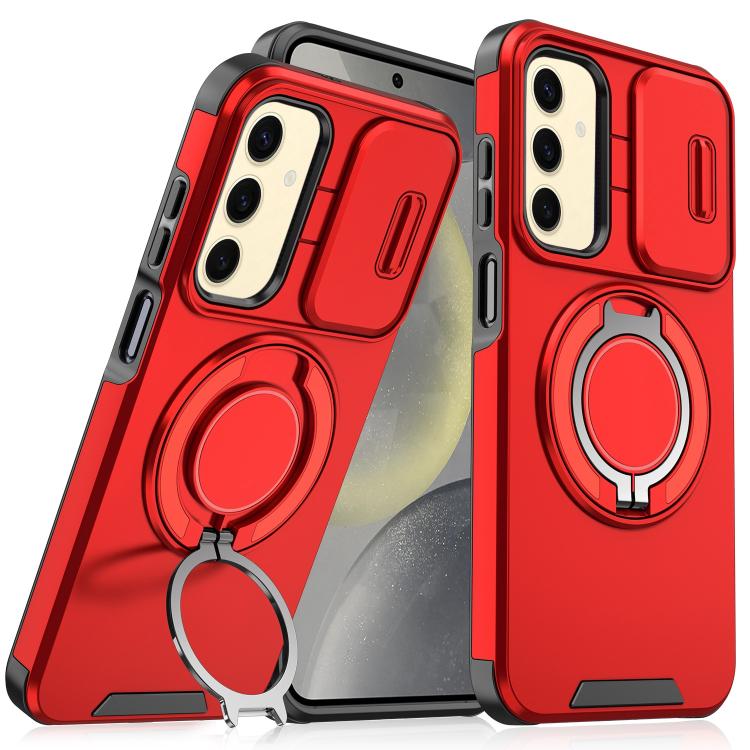 Sliding Camshield Ring Holder Phone Case, For Samsung Galaxy S25 Edge 5G, For Samsung Galaxy S25 5G, For Samsung Galaxy S25+ 5G, For Samsung Galaxy S25 Ultra 5G